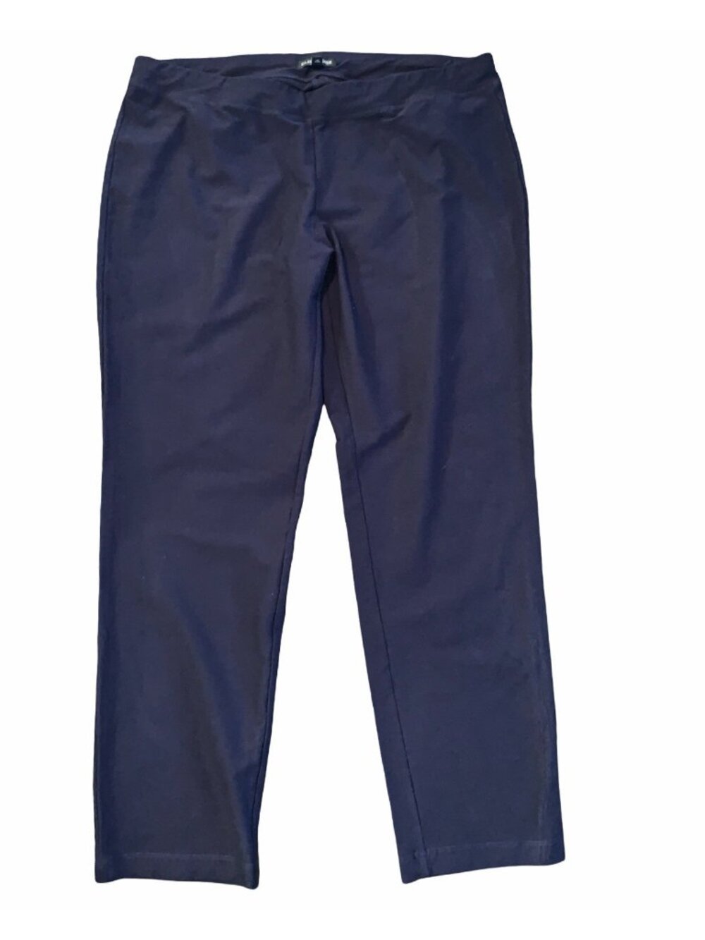 EILEEN FISHER Women’s Washable Crepe Straight Leg Pants Elastic 34x28 Large Navy